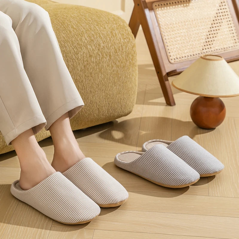 Pantoffels Gestreept Warm met Antislipzolen