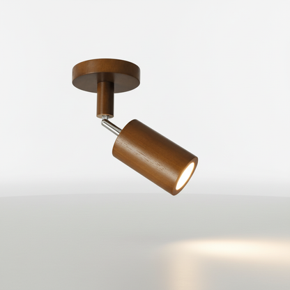Plafondspot Hout Eiken GU10 LED Verstelbaar Woonkamer Slaapkamer Opbouwspot Naturel Houten Spot Eetkamer Japandi