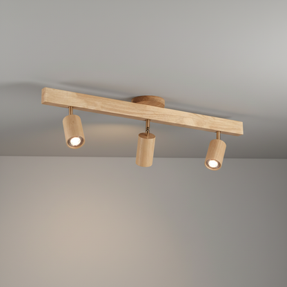 Plafondspot Hout Eiken GU10 LED Verstelbaar Woonkamer Slaapkamer Opbouwspot Naturel Houten Spot Eetkamer Japandi