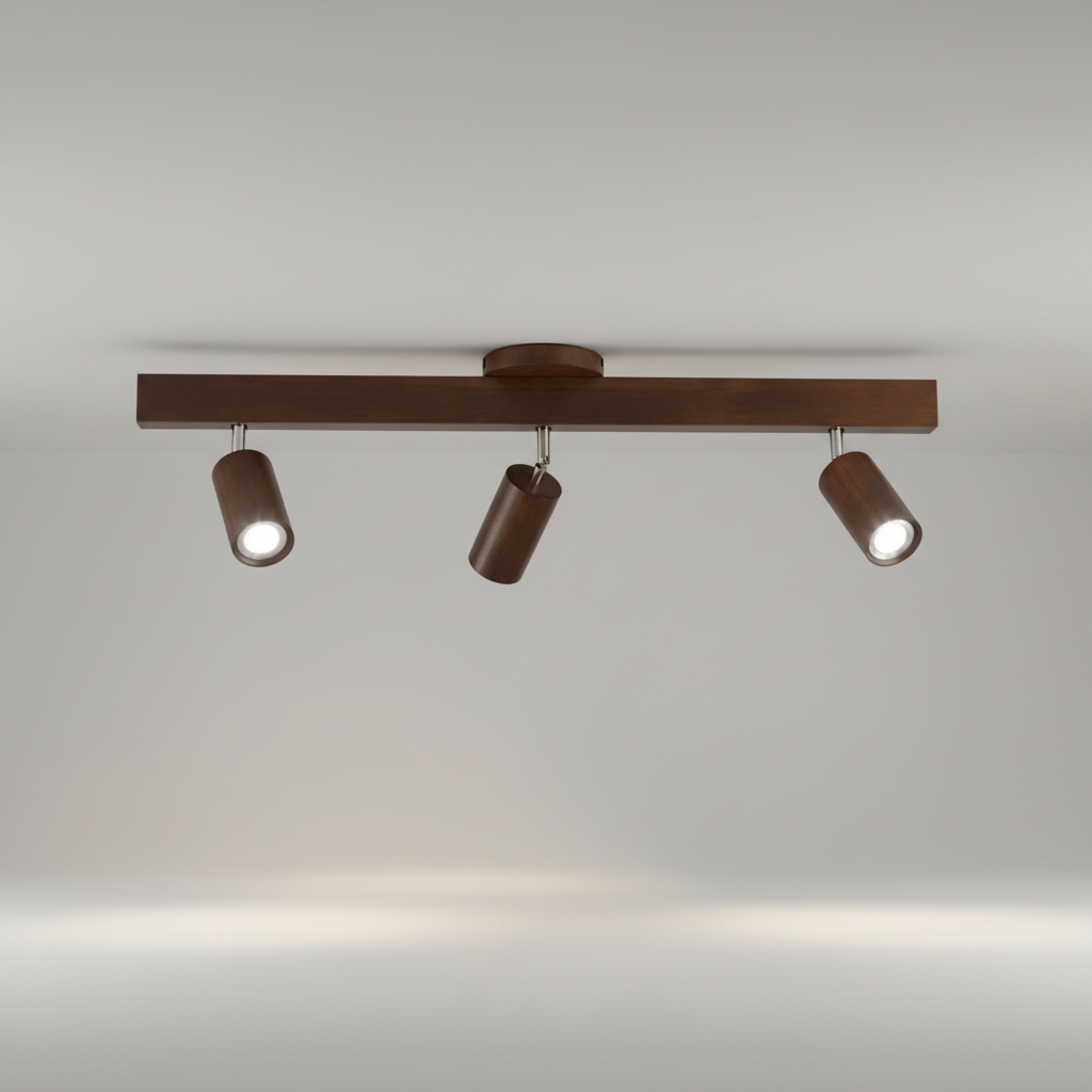Plafondspot Hout Eiken GU10 LED Verstelbaar Woonkamer Slaapkamer Opbouwspot Naturel Houten Spot Eetkamer Japandi