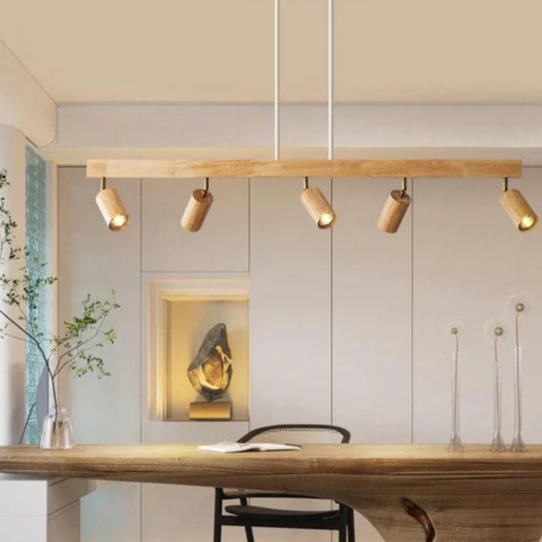 Plafondspot Hout Eiken GU10 LED Verstelbaar Woonkamer Slaapkamer Opbouwspot Naturel Houten Spot Eetkamer Japandi