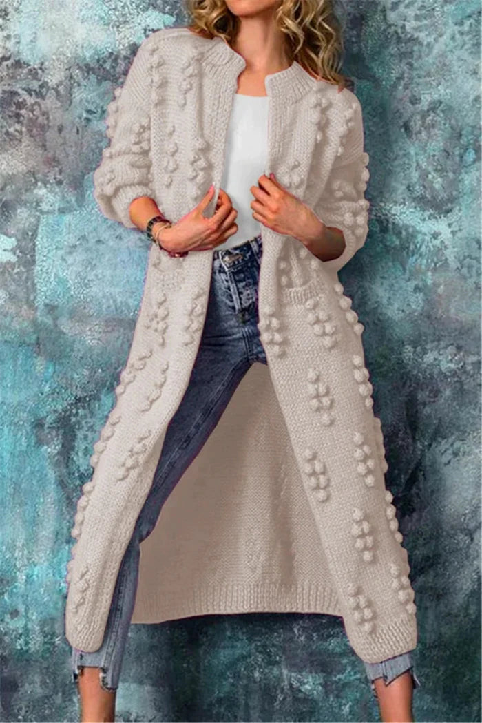 Vesper | Lang Vest Dames – Zwart, Gebreid &amp; Comfortabel 6