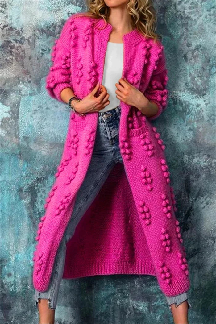 Gebreide Vest Lang Comfortabel Merel Model