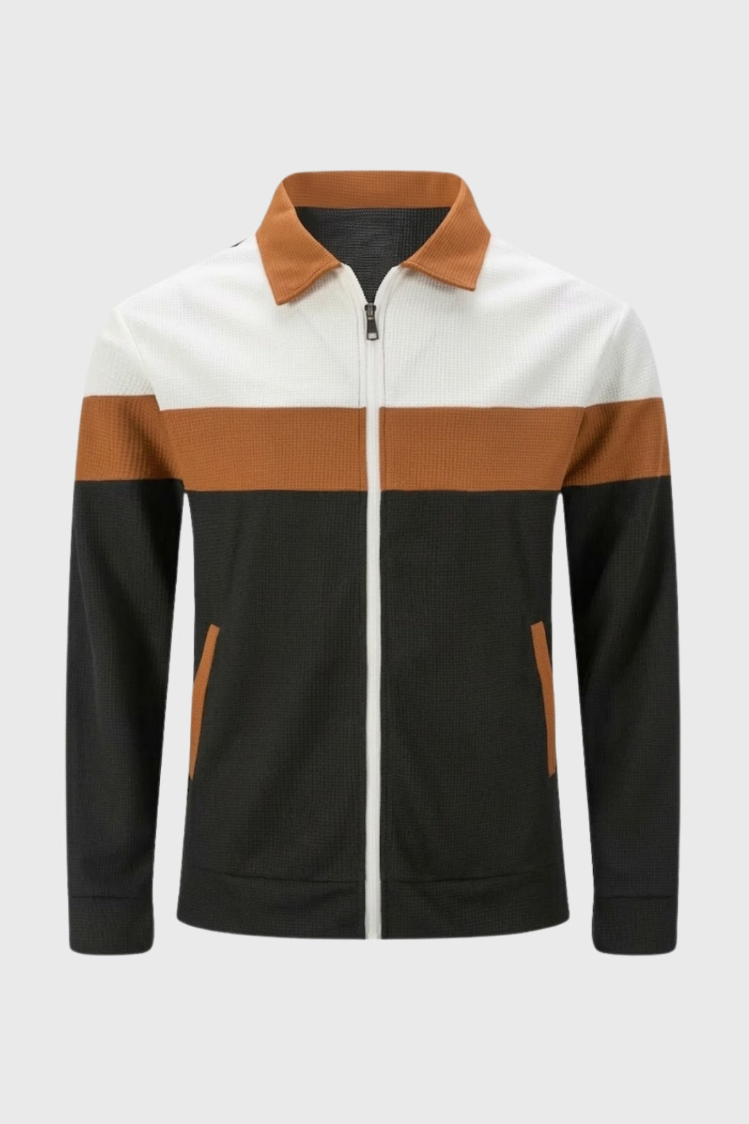 Vest Heren Zip Met Colorblock Patroon Casual Stijl