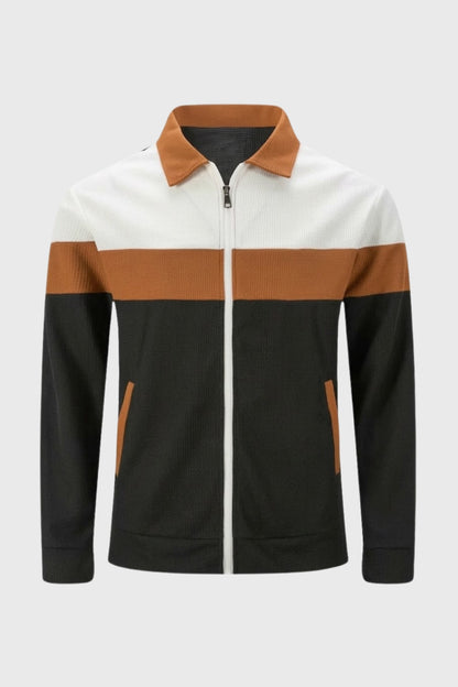 Vest Heren Zip Met Colorblock Patroon Casual Stijl