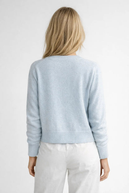 Dames Vest Cropped Lange Mouwen Knoopsluiting Elegant