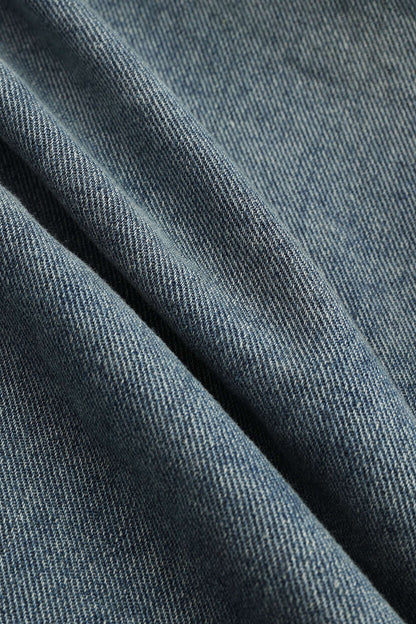 Dames Denim Jas Kort Modern Feminiene Wickeljack