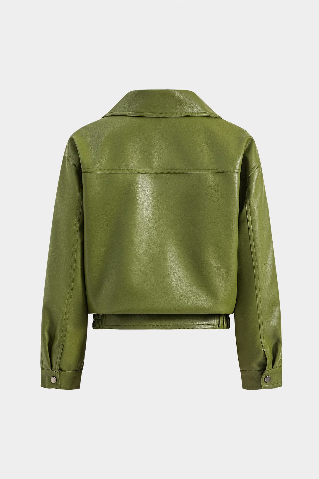 Dames Kunstleer Jas Groen Mila Stijl