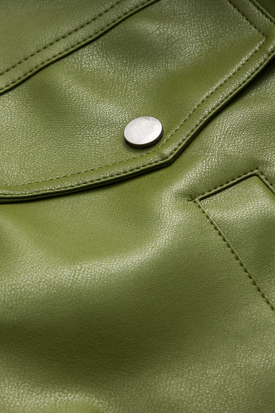 Dames Kunstleer Jas Groen Mila Stijl