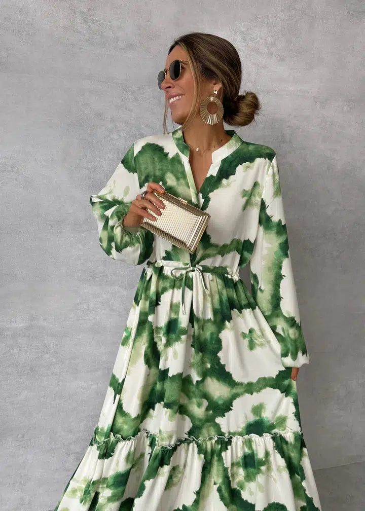 Maxi Jurk Bohemien Stijl V-Hals Zomerjurk - StudioMarella