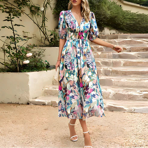 Zomerjurk Bloemenprint Elegant en Luchtig