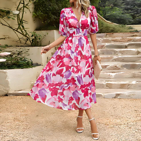 Zomerjurk Bloemenprint Elegant en Luchtig