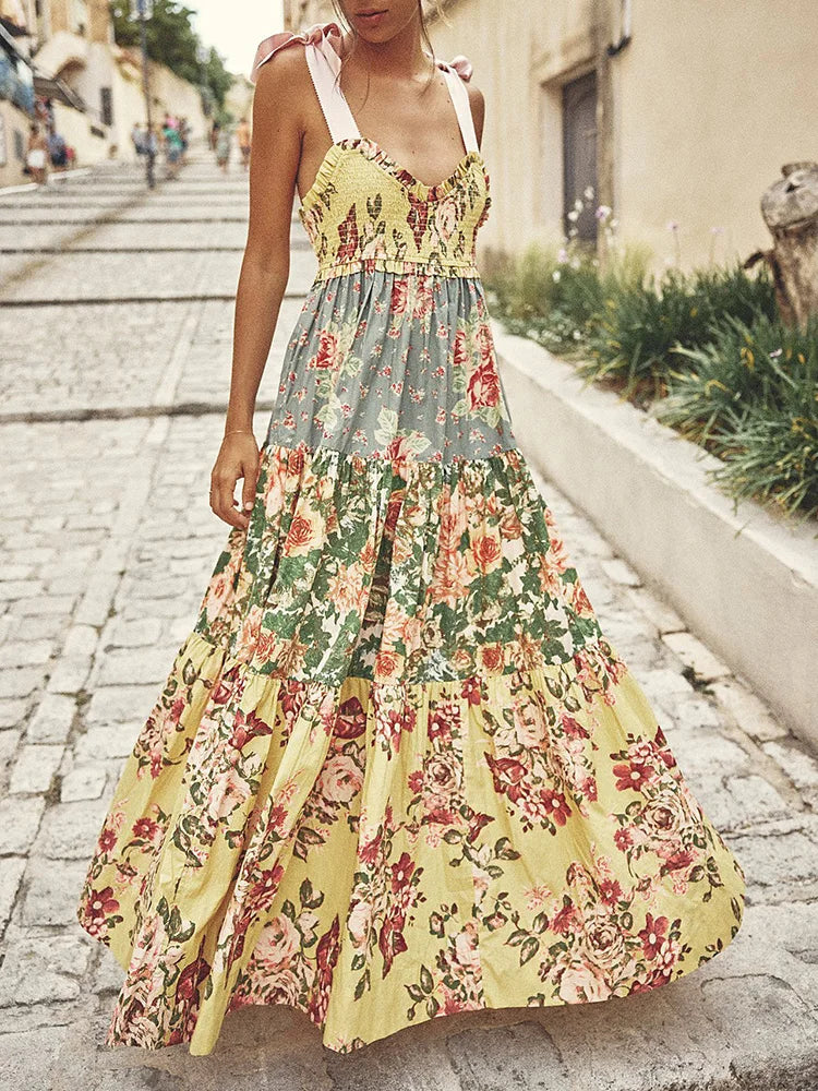 Zomerjurk Patchwork Boho Stijl Party Dress - StudioMarella