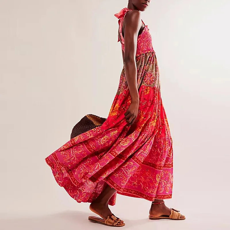 Zomerjurk Patchwork Boho Stijl Party Dress