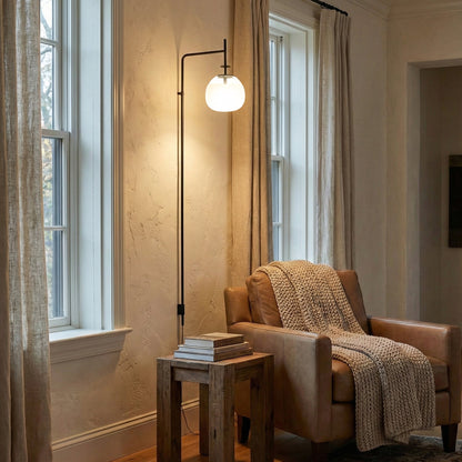 Verstelbare Wandlamp met Zwenkarm | Mondgeblazen Glazen Kap | Stekkermodel