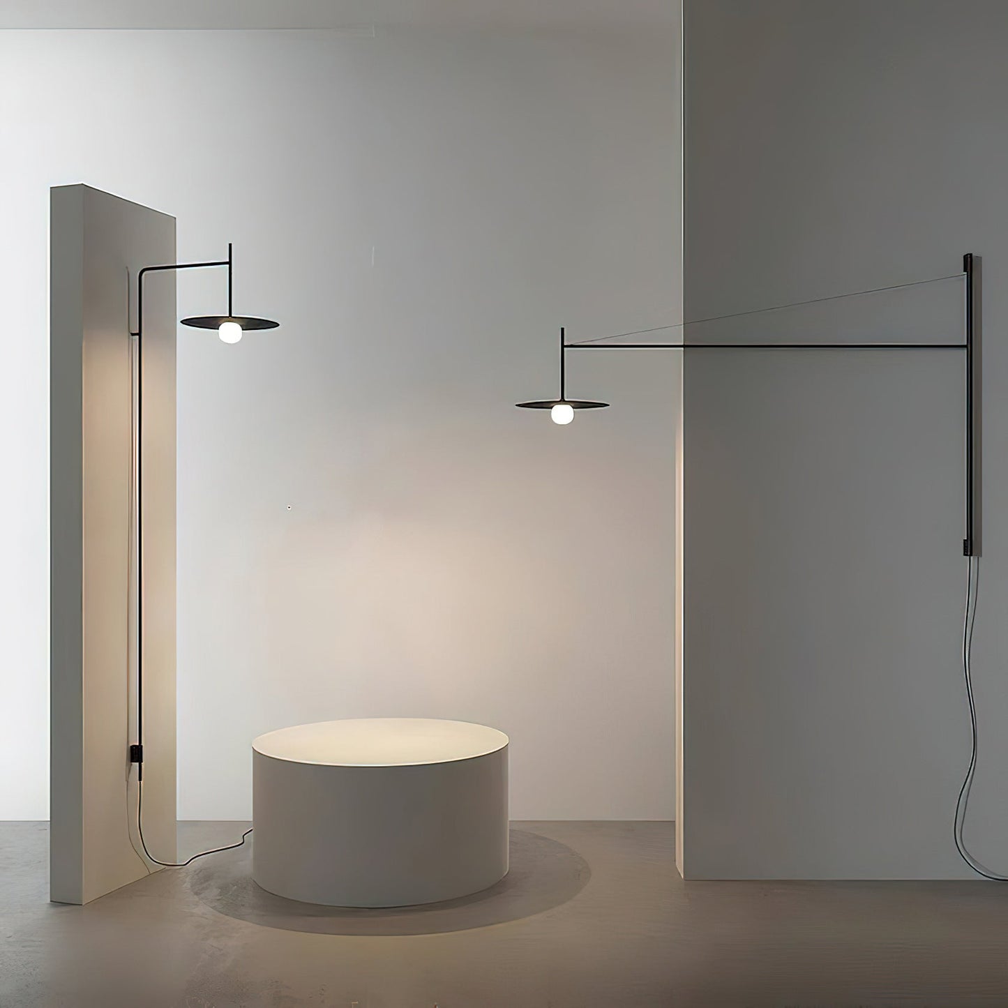 Verstelbare Wandlamp met Zwenkarm | Mondgeblazen Glazen Kap | Stekkermodel