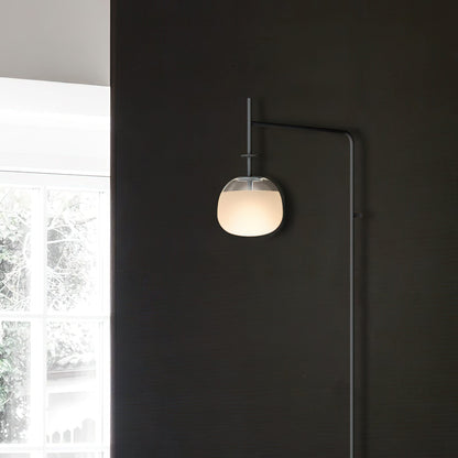 Verstelbare Wandlamp met Zwenkarm | Mondgeblazen Glazen Kap | Stekkermodel