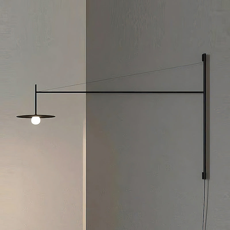 Verstelbare Wandlamp met Zwenkarm | Mondgeblazen Glazen Kap | Stekkermodel