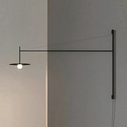Verstelbare Wandlamp met Zwenkarm | Mondgeblazen Glazen Kap | Stekkermodel