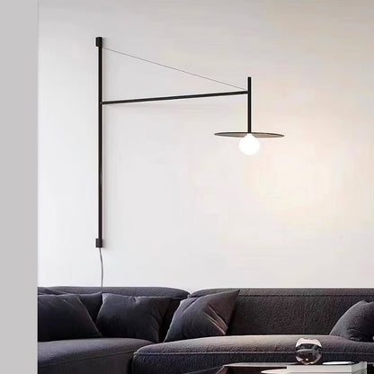 Verstelbare Wandlamp met Zwenkarm | Mondgeblazen Glazen Kap | Stekkermodel