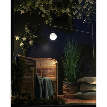 Verstelbare Wandlamp met Zwenkarm | Mondgeblazen Glazen Kap | Stekkermodel