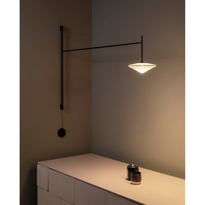Verstelbare Wandlamp met Zwenkarm | Mondgeblazen Glazen Kap | Stekkermodel