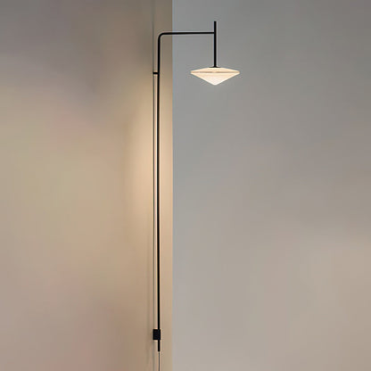 Verstelbare Wandlamp met Zwenkarm | Mondgeblazen Glazen Kap | Stekkermodel