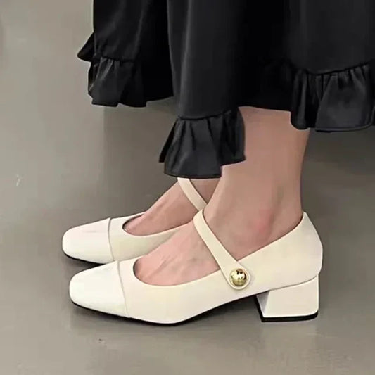 Vrouwen Hoge Hakken Vierkant Neus Elegant Schoenen - StudioMarella