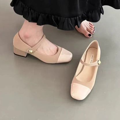 Vrouwen Hoge Hakken Vierkant Neus Elegant Schoenen