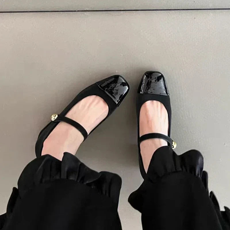 Vrouwen Hoge Hakken Vierkant Neus Elegant Schoenen