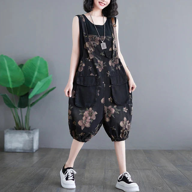 Dames Vintage Denim Jumpsuit Retro Stijl - StudioMarella