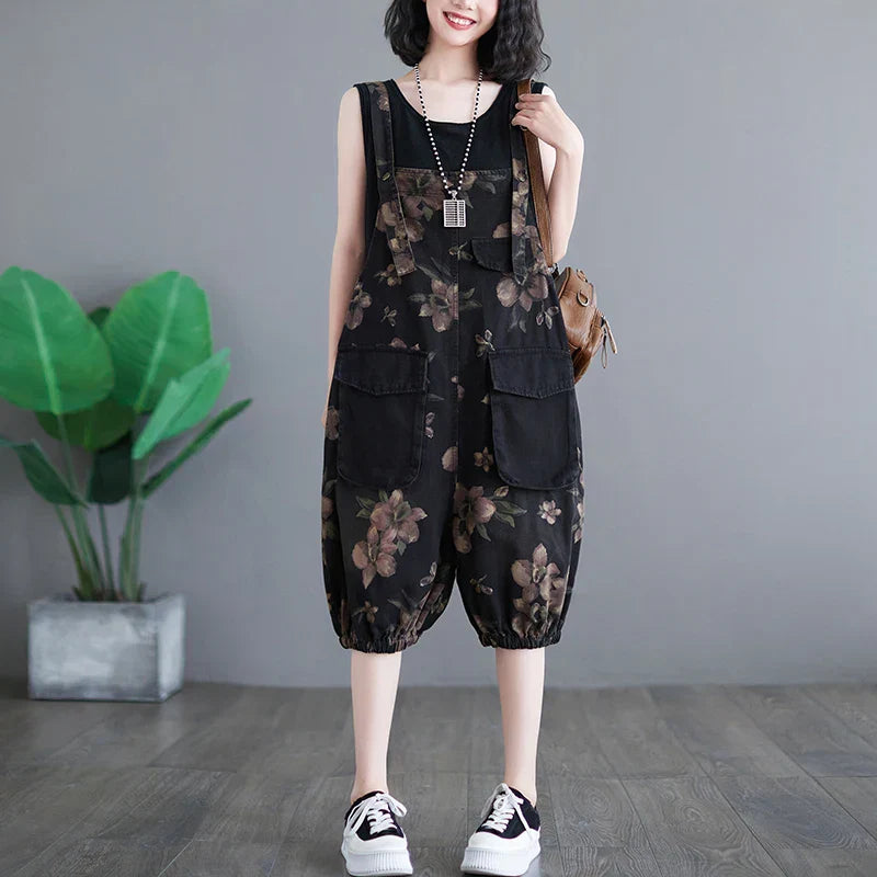 Dames Vintage Denim Jumpsuit Retro Stijl