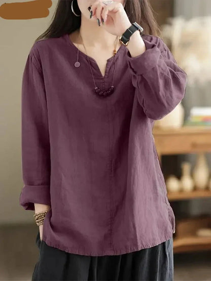 Vrouwelijke Blouse Klassieke Stijl Comfortabele Pasvorm