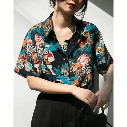 Vrouwelijke Bloemen Blouse Lente Zomerkleding - StudioMarella
