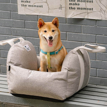 Autostoel Hondenmand First Class - Comfortabel Reiskussen voor Hond of Kat - Verstelbaar Wasbaar Autoreizen