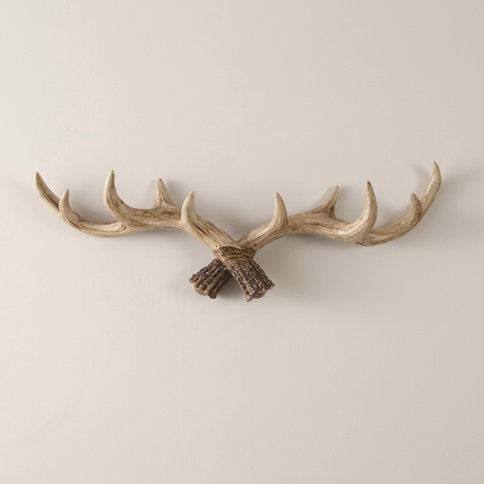 Wandkapstok Gewei Resin Haken Entree Hal Jassen Tassen Sleutels Ophangen Decoratief Rustiek Natuur Wanddecoratie