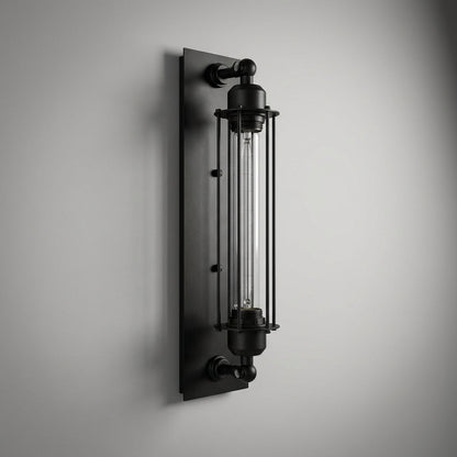 Wandlamp Industrieel Zwart Metaal Kooi Glas LED Vintage Woonkamer Slaapkamer Hal Edison Retro Wandlicht Sfeerverlichting