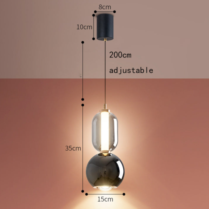 Virel Iron | Glasten Pendel Lamp | Modern en Functioneel