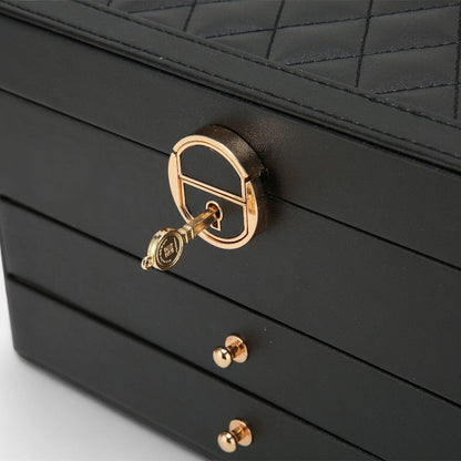 Virelle Sieradendoos Leer Zwart Roze Wit Groen - Luxe Organizer Juwelen Ketting Oorbellen Ring Opbergen Sieraden Box Kaptafel
