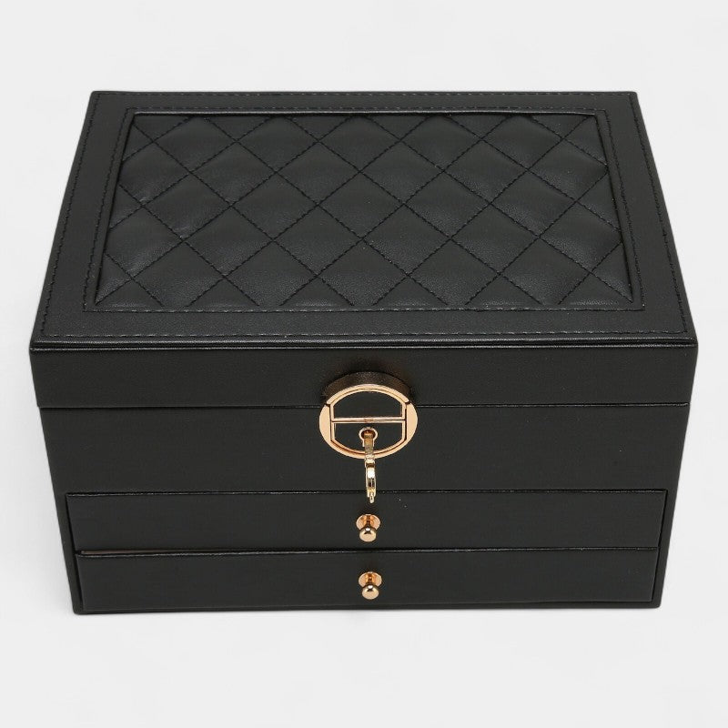 Virelle Sieradendoos Leer Zwart Roze Wit Groen - Luxe Organizer Juwelen Ketting Oorbellen Ring Opbergen Sieraden Box Kaptafel