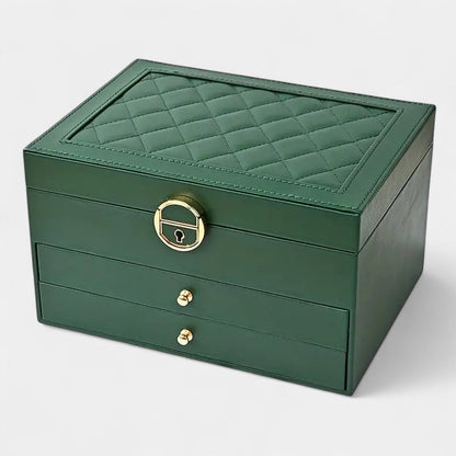 Virelle Sieradendoos Leer Zwart Roze Wit Groen - Luxe Organizer Juwelen Ketting Oorbellen Ring Opbergen Sieraden Box Kaptafel