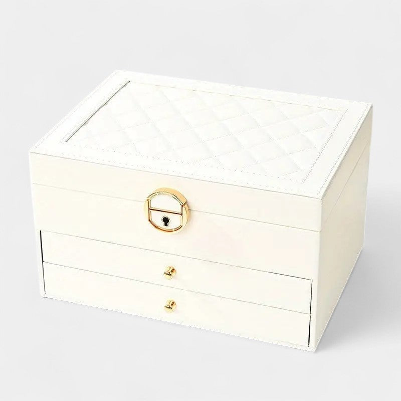 Virelle Sieradendoos Leer Zwart Roze Wit Groen - Luxe Organizer Juwelen Ketting Oorbellen Ring Opbergen Sieraden Box Kaptafel
