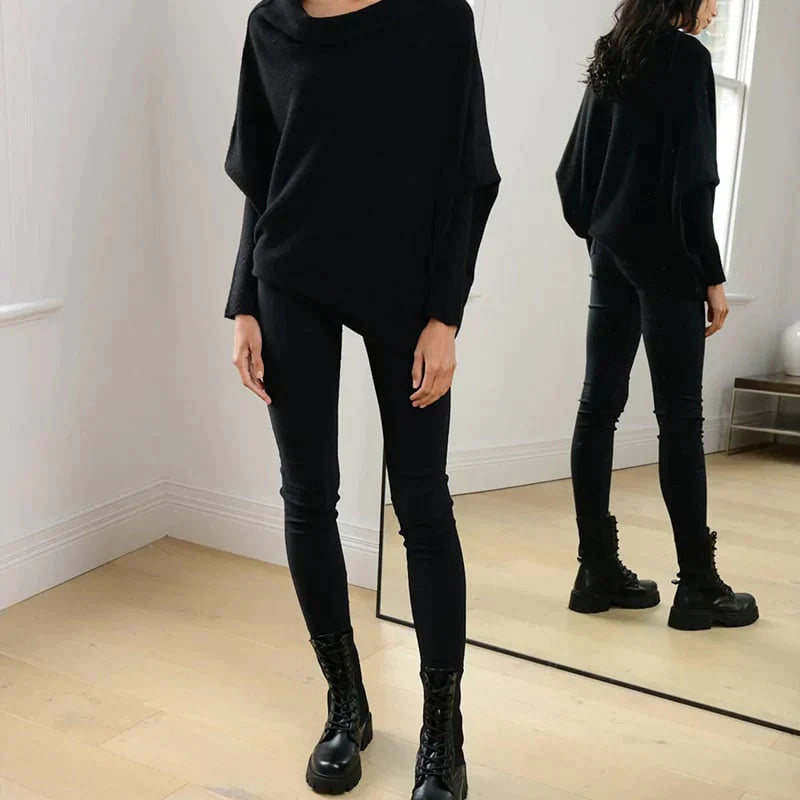 Vita | Dames Asymmetrische Drapeertrui - Hoogwaardige Stoffen, Stijlvol en Casual 6