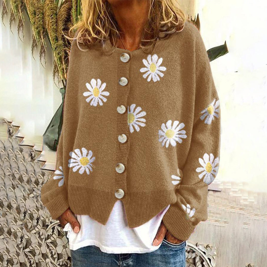 Vrouwelijke Trui Bloemenmotief Zomerjurk Stijl - StudioMarella