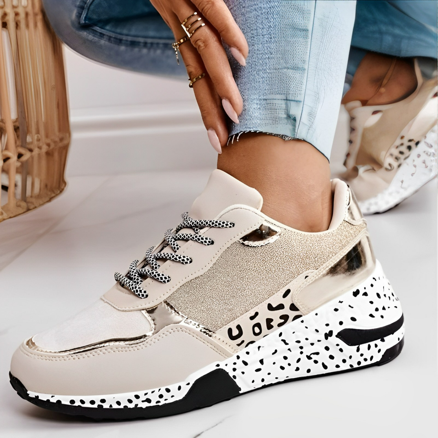 Vlera | Dames Sneakers Wit – Comfortabel, Stijlvol & Ademend 2