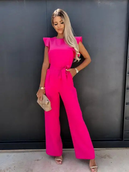 Zomerse Mouwloze Jumpsuit Vrouwelijk Model