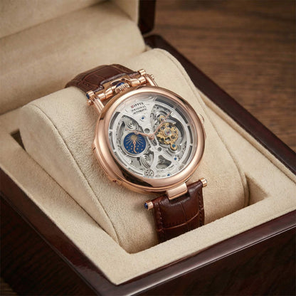 Vortex | Elegant Automatisch Herenhorloge met Skelet Wijzerplaat 1
