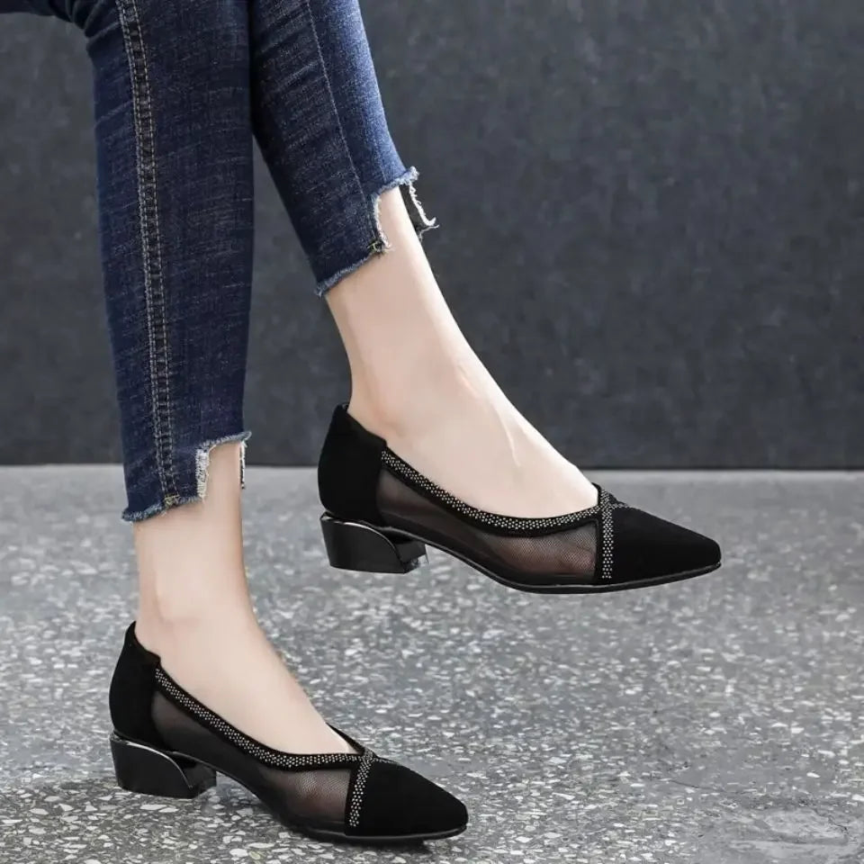 Vrouw Pumps Zomer Stijlvol Hoge Hak