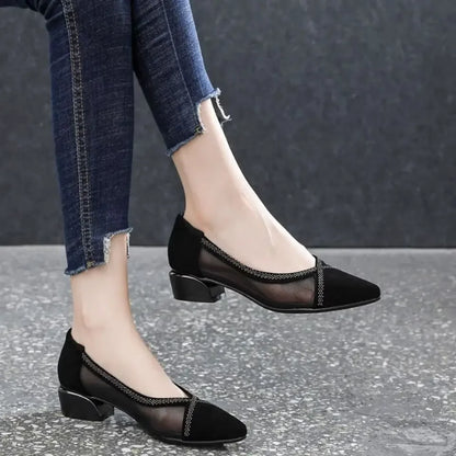 Vrouw Pumps Zomer Stijlvol Hoge Hak