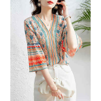 Zomerse Blouse met Elegant Design Luxe Kwaliteit